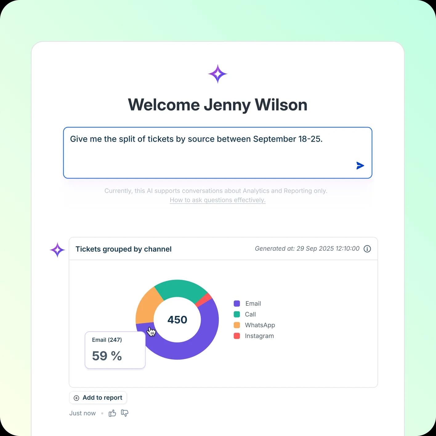 freddy ai agent conversational insights