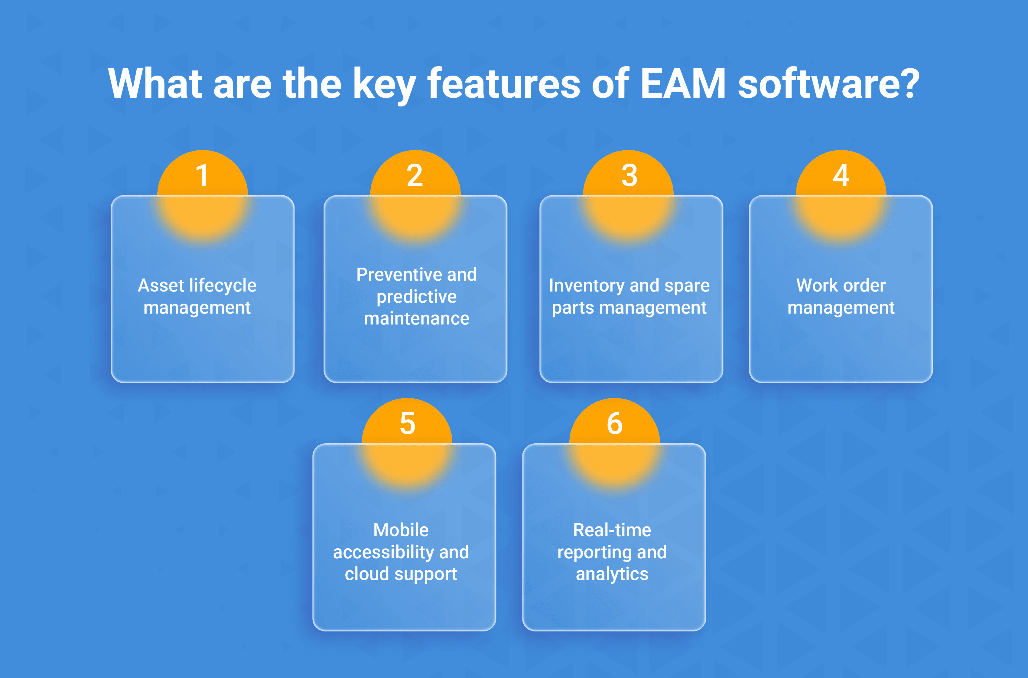 What are the key features of EAM software